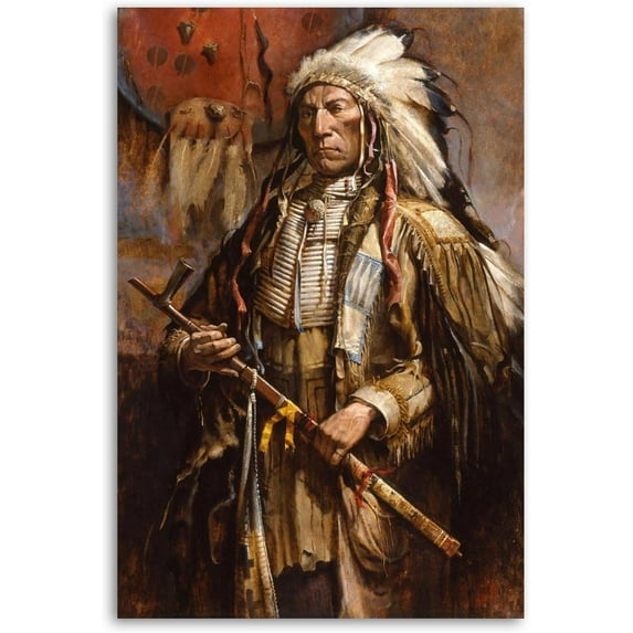 Prairie Knights Indian Nation Horses Poster Decorative Painting Canvas Wall Art Living Room Posters Bedroom Painting 16x24inch(40x60cm)