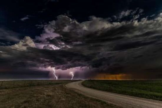 Prairie Lightning Canvas Art - Christian Skilbeck (12 x 18)