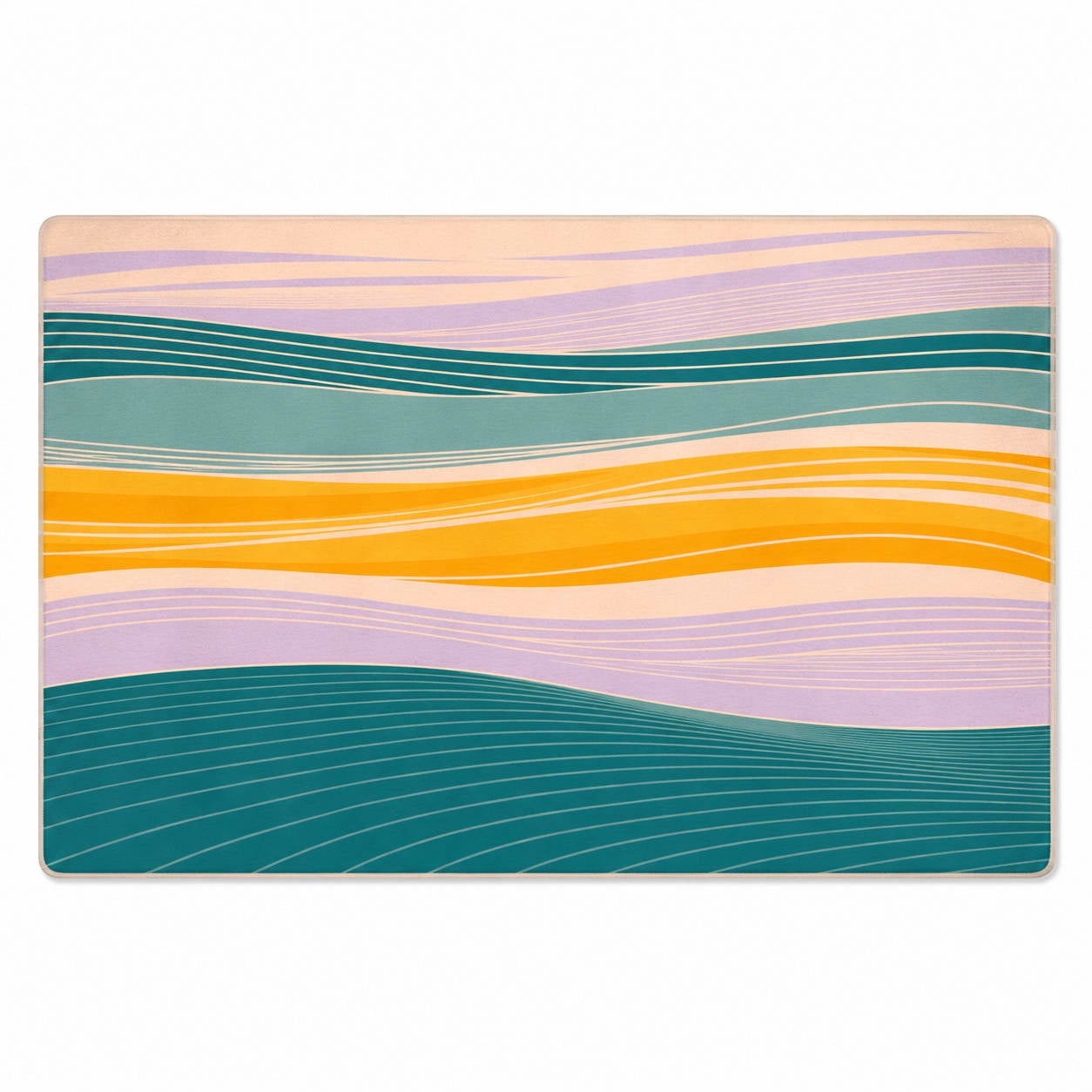 Prairie Linear Rhythm Rectangle Rug for Home Office Modern Style ...