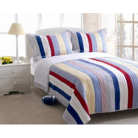 Prairie Stripes Quilt Set, 3-Piece Full/Queen
