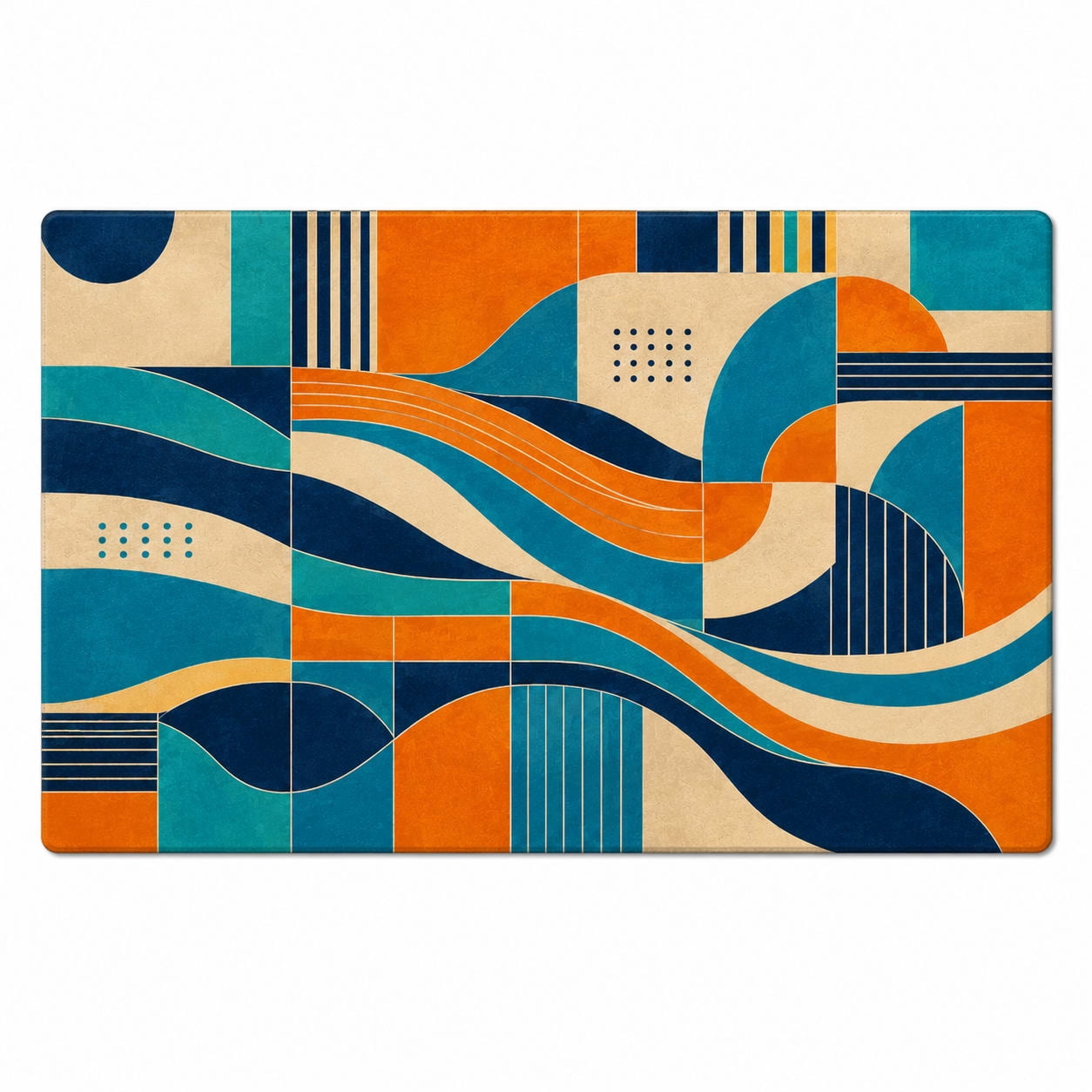 Prairie Tile Pattern Rectangle Rug for Reading Area Fresh Style ...