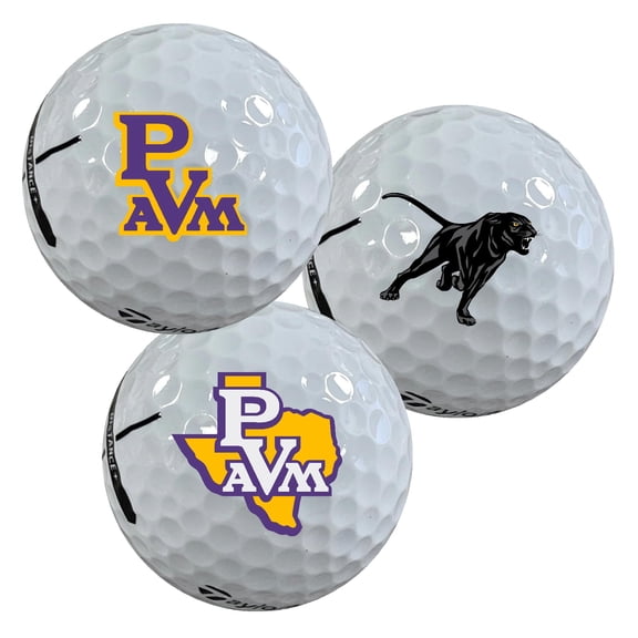 Prairie View A&M University Panthers Logo Edition Taylormade Distance+ Golf Balls 12-Pack (Dozen)