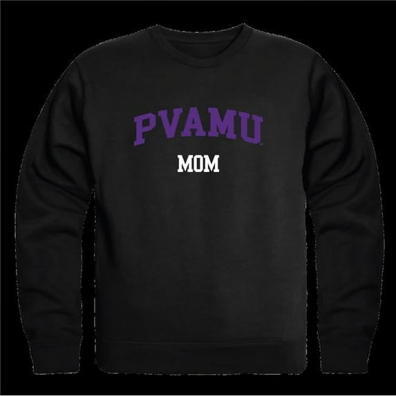 Prairie View A&M University Panthers Mom Crewneck Sweatshirt, Black - Small