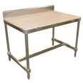 thumbnail image 1 of Prairie View AIFT303448-PTBS 2 Piece Poly Top I-Frame Tables with Stainless Backsplash- 34 to 35.5 x 30 x 48 in., 1 of 1