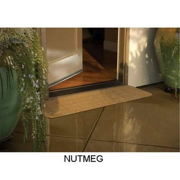 Prairie View Industries BHR1110NUTMEG 12 in. x 42.75 in. Bighorn Plastic Threshold Ramp - Nutmeg