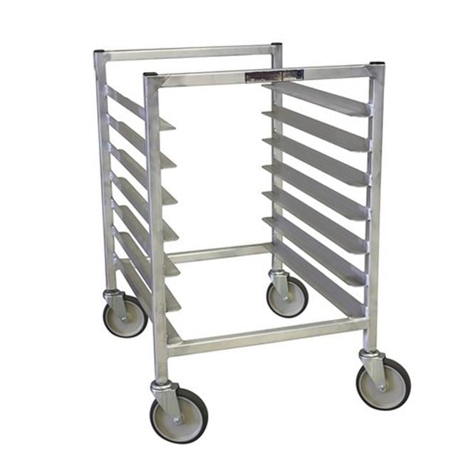 Aluminum 7-Pan End Load Rack with Swivel Casters