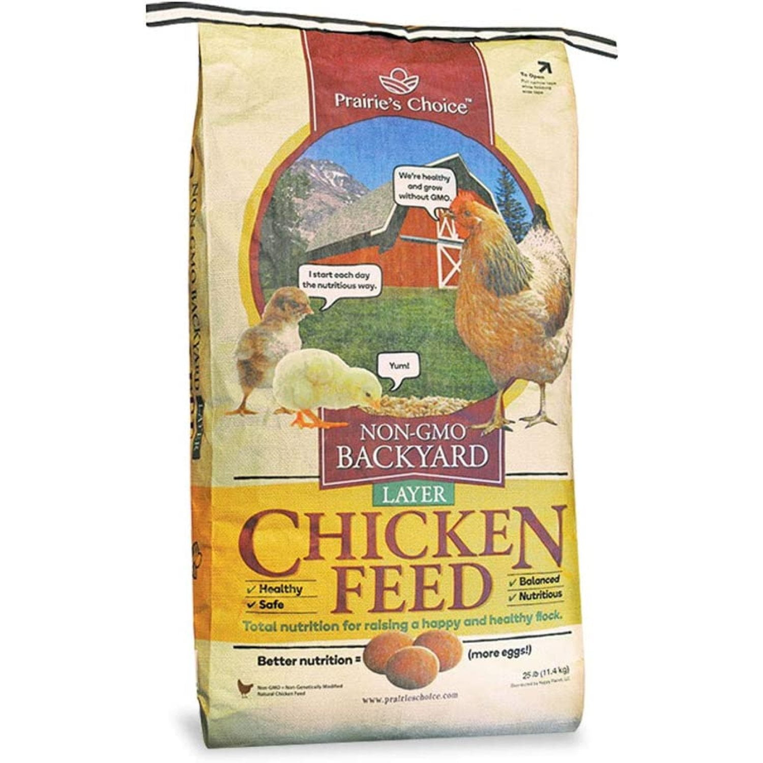 Prairie's Choice NonGMO Backyard Chicken Feed Layer Formula, 25lbs
