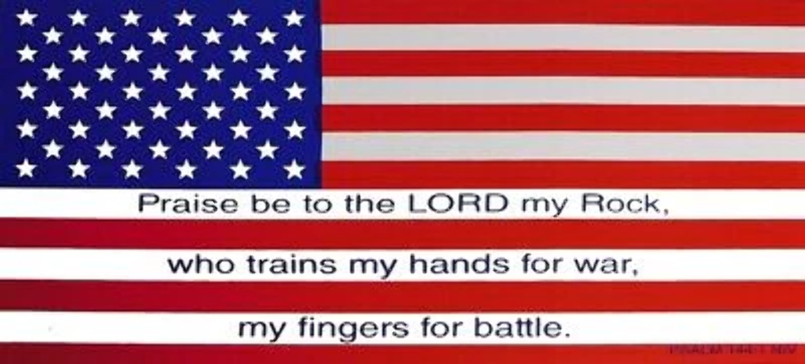 PatchOps Psalm 144:1 Vinyl Decal - "Blessed Be The Lord My Rock Who Trains My Hands For War" Removable Sticker