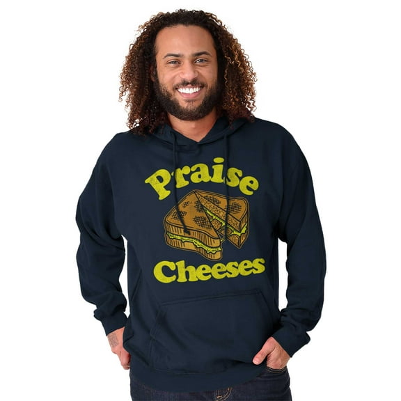 Praise Cheeses Jesus Foodie Meme Hoodie Sweatshirt Women Men Brisco Brands L