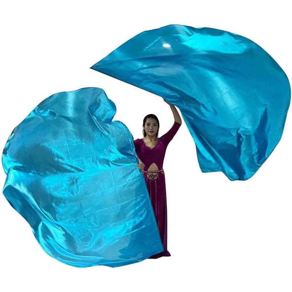 Praise Dance Flags, Worship Dance Props, Shiny Polyester Worship Flags for Stage Performances and Festivals, Adjustable 38-55 Inch Flagpole Set