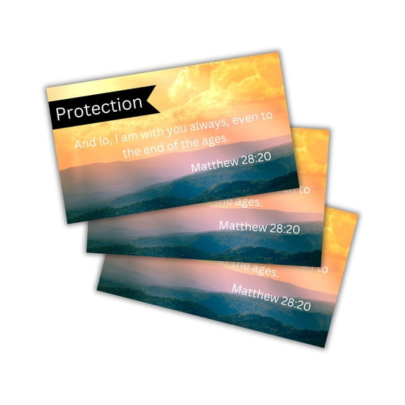 Praise Matthew 28:20 Wallet Cards 30pk 2x3.5 Handouts Encouragement Blessing Pocket Sacrifice I am With You Always Faith Anxiety