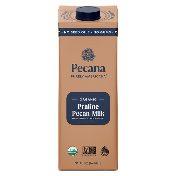 Pecana USDA Organic Praline Pecan Milk 32 fl oz Shelf-Stable Carton