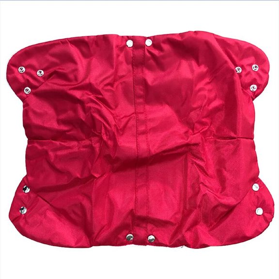 Pram Hand Warmer Muff,Waterproof & Windproof Fleece Inner, Removable Transparent Phone Pocket, Universal Fit for Strollers, Suitable for All Weather Conditions, Keeps Kids' Hands Warm and Cozy Red