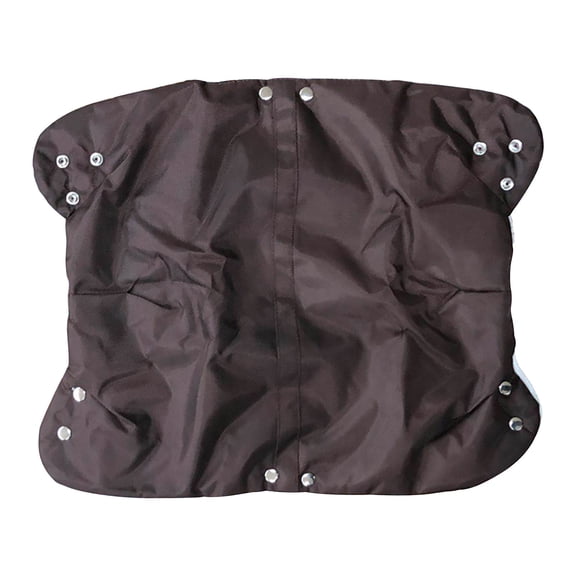 Pram Hand Warmer Muff,Waterproof & Windproof Fleece Inner,Removable Transparent Phone Pocket,Universal Fit for Strollers,Suitable for All Weather Conditions,Keeps Kids' Hands Warm and Cozy Coffee