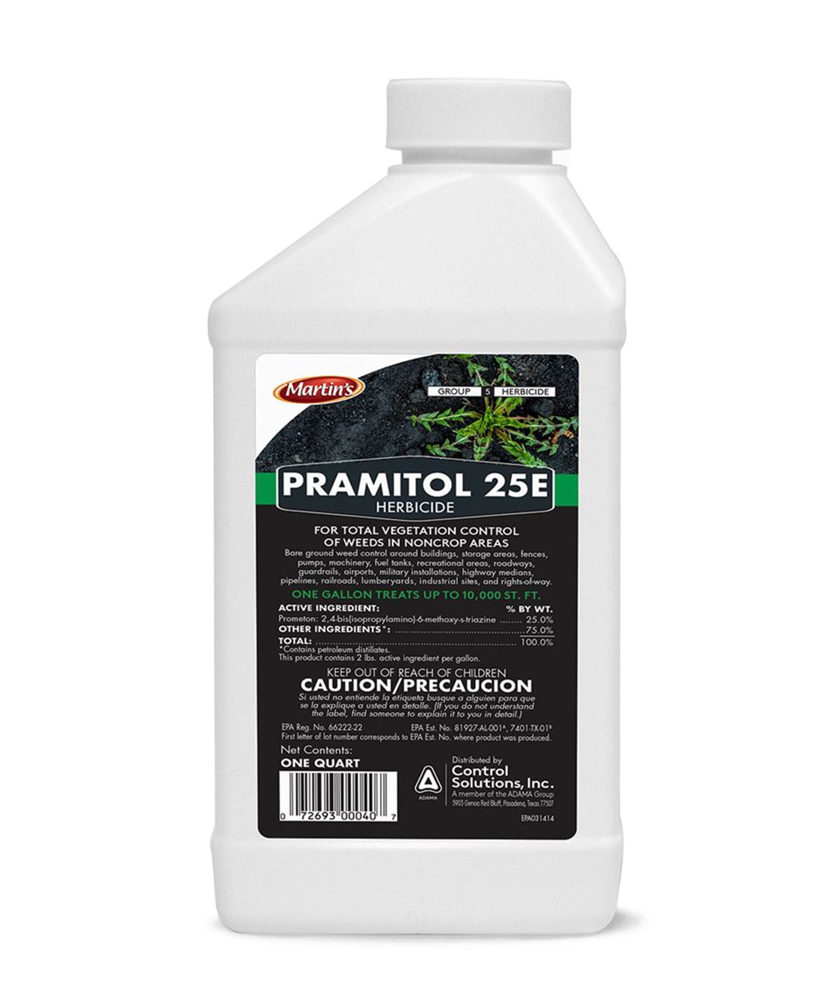 Pramitol 25E NonSelective Pre/PostEmergent Herbicide Controls