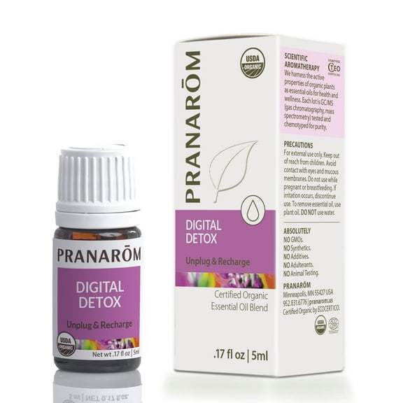Pranarom - Digital Detox Wellness Blend 5ml - For Tech-Savvy Individuals - Diffusing for Relaxation Ambiance - 100% Pure, Certified Organic Essential Oils
