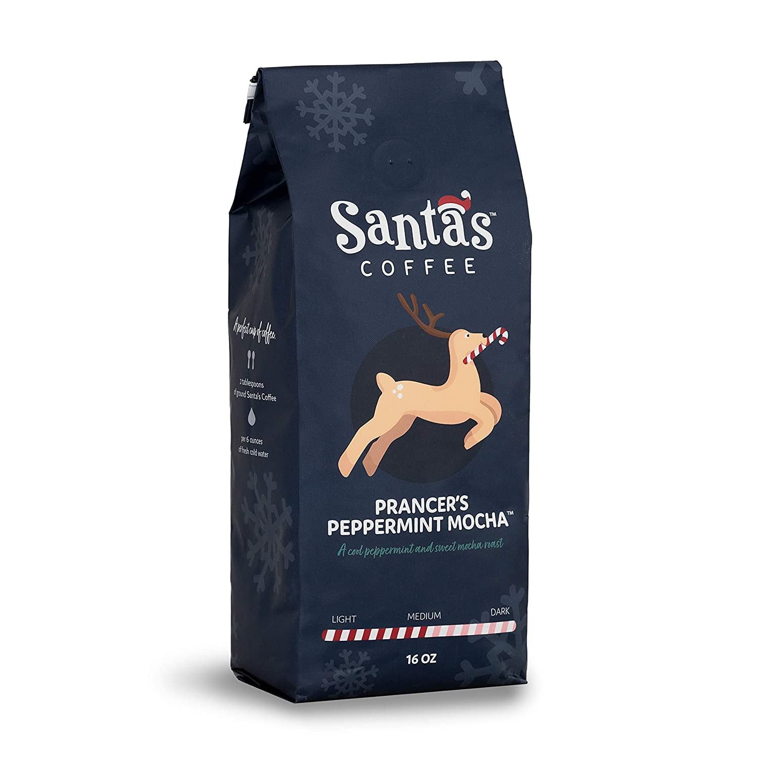 Prancer's Peppermint Mocha Flavored Arabica , Medium Roast (Ground