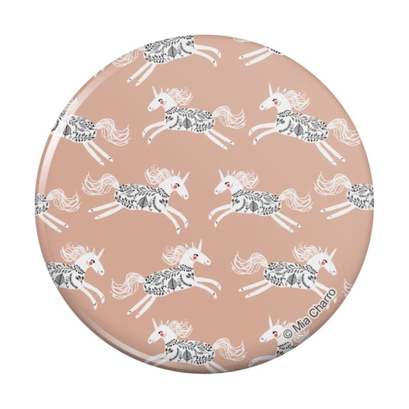 Prancing Unicorns Kitchen Refrigerator Locker Button Magnet