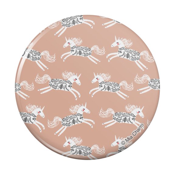 Prancing Unicorns Kitchen Refrigerator Locker Button Magnet