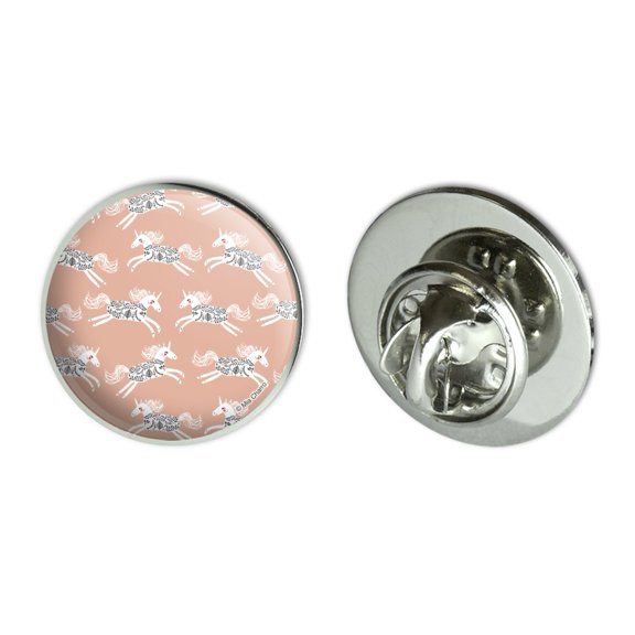 Prancing Unicorns Metal 0.75" Lapel Hat Pin Tie Tack Pinback