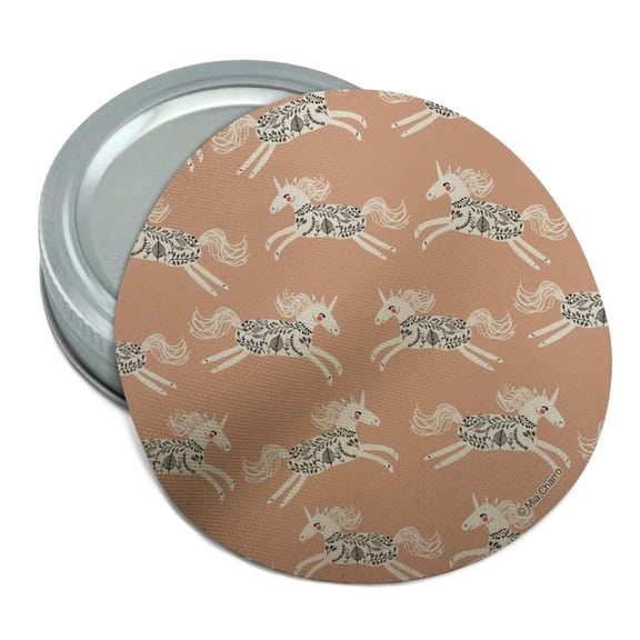 Prancing Unicorns Round Rubber Non-Slip Jar Gripper Lid Opener