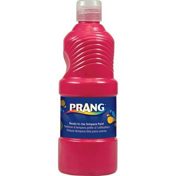 Prang-2PK Ready-To-Use Tempera Paint, Red, 16 Oz Dispenser-Cap Bottle
