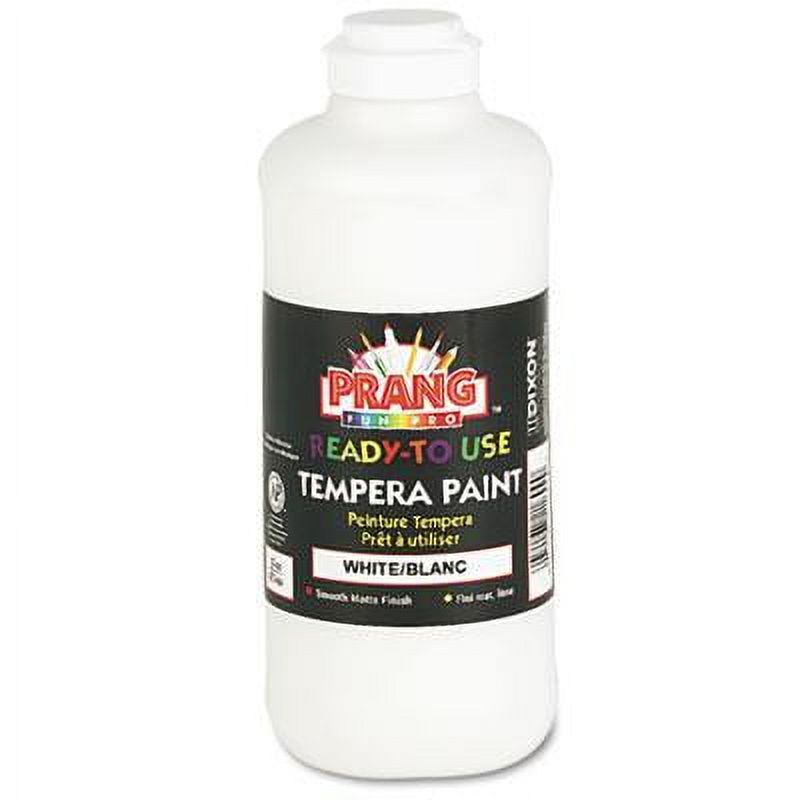 Prang2PK ReadyToUse Tempera Paint, White, 16 Oz DispenserCap Bottle
