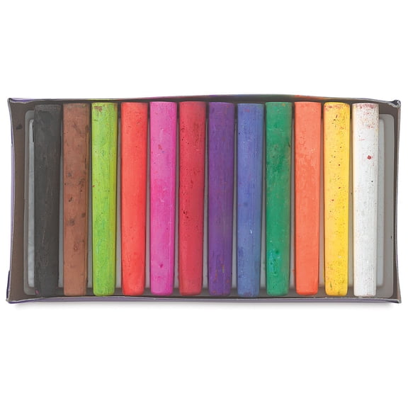 Dixon, DIX53012, Gallery Ambrite Colored Chalk, 12 / Box, Assorted