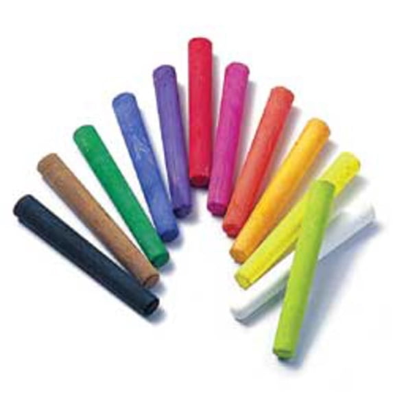 Dixon, DIX53012, Gallery Ambrite Colored Chalk, 12 / Box, Assorted