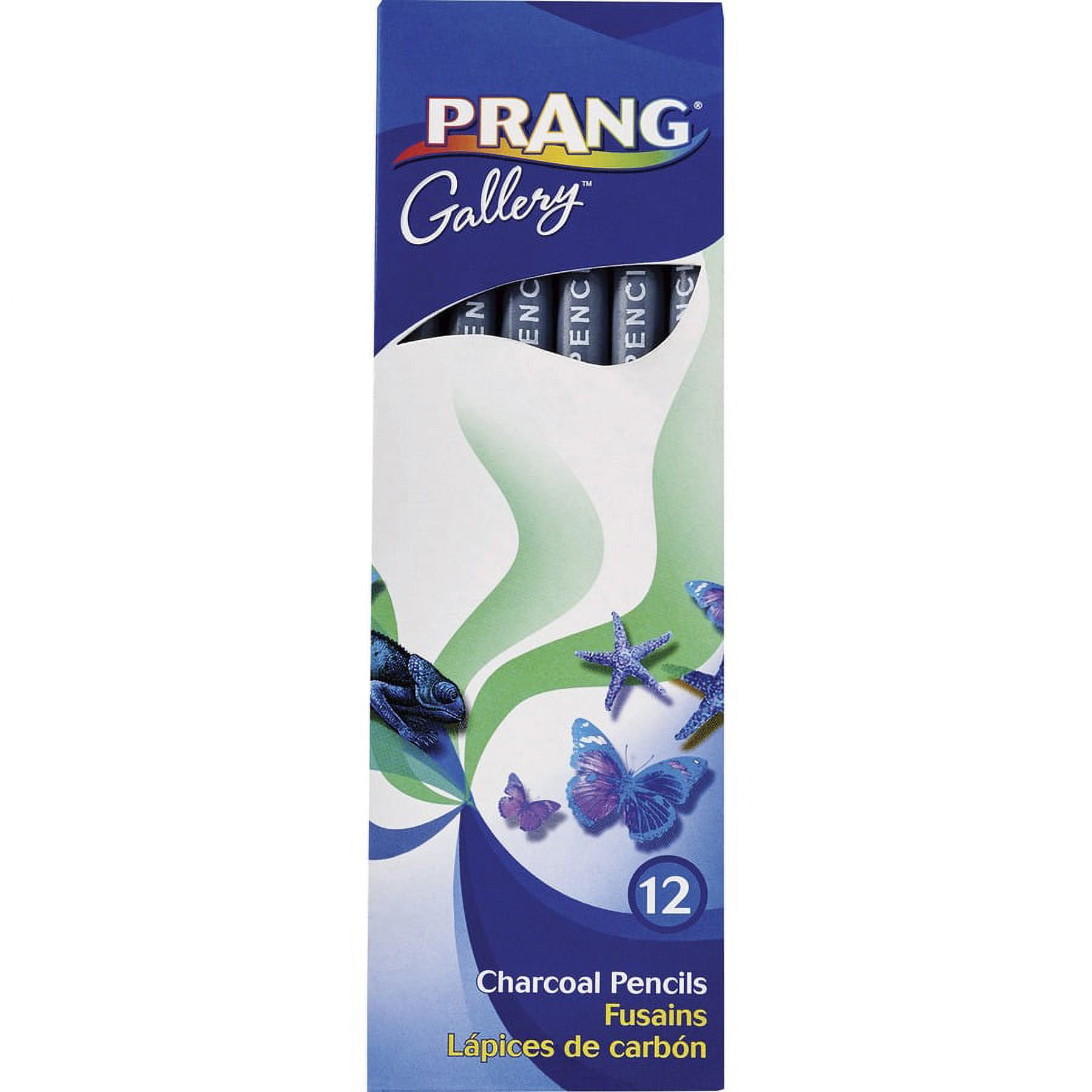 Prang Charcoal Pencils - Black Lead - 12 / Pack Prang Charcoal Pencils - Black Lead - 12 / Pack
