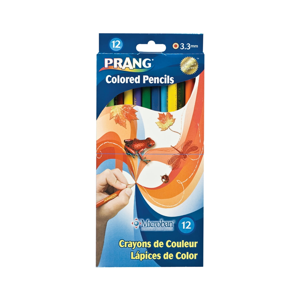 Prang Thick Core Colored Pencil Set, 3.3 Millimeter Cores, 7 inch Length, 12 Pencils, Assorted Colors (22120)