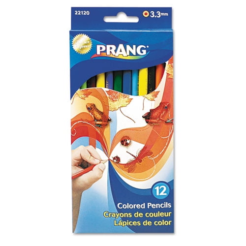 Prang Colored Pencil Sets, 3.3 mm, 2B, Assorted Lead and Barrel Colors, Dozen, Each