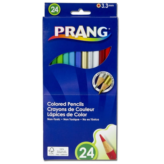 Prang Colored Pencils, 24 colors/pk, Set of 3 boxes