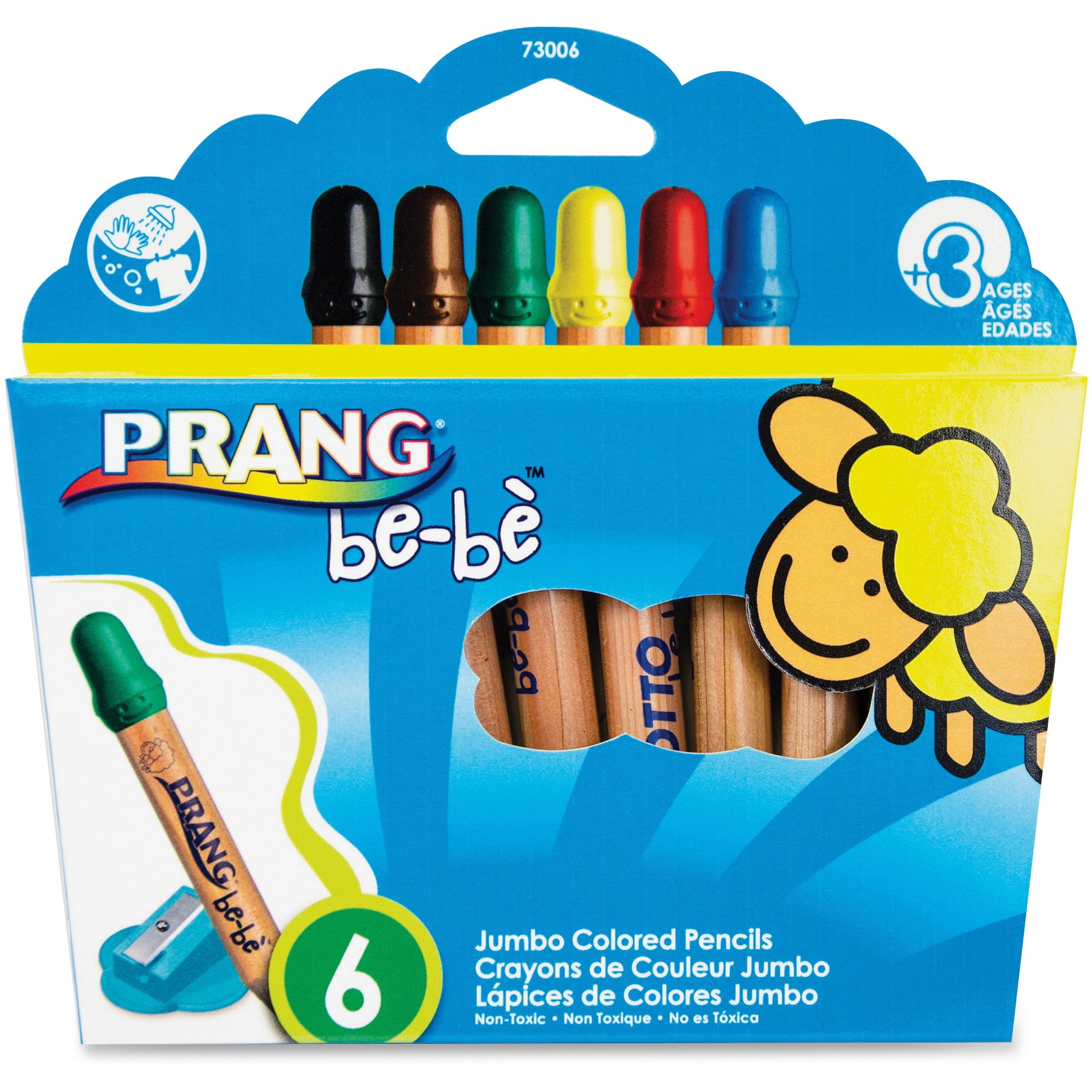 Prang, DIX73006, BeBe Jumbo Colored Pencils, Ages 3+