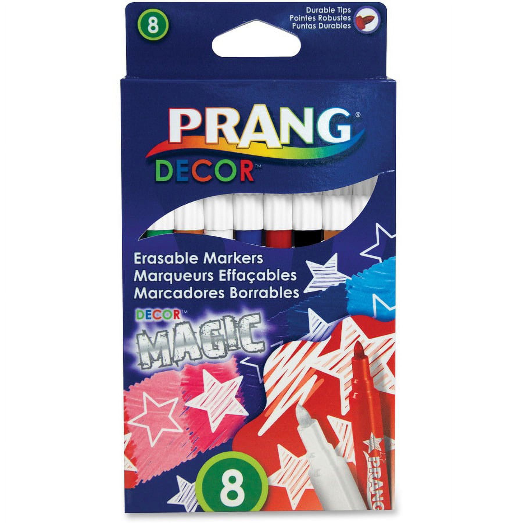Prang Decor Magic Erasable Markers - Assorted Water Based Ink - 8 / Set Prang Decor Magic Erasable Markers - Assorted Water Based Ink - 8 / Set