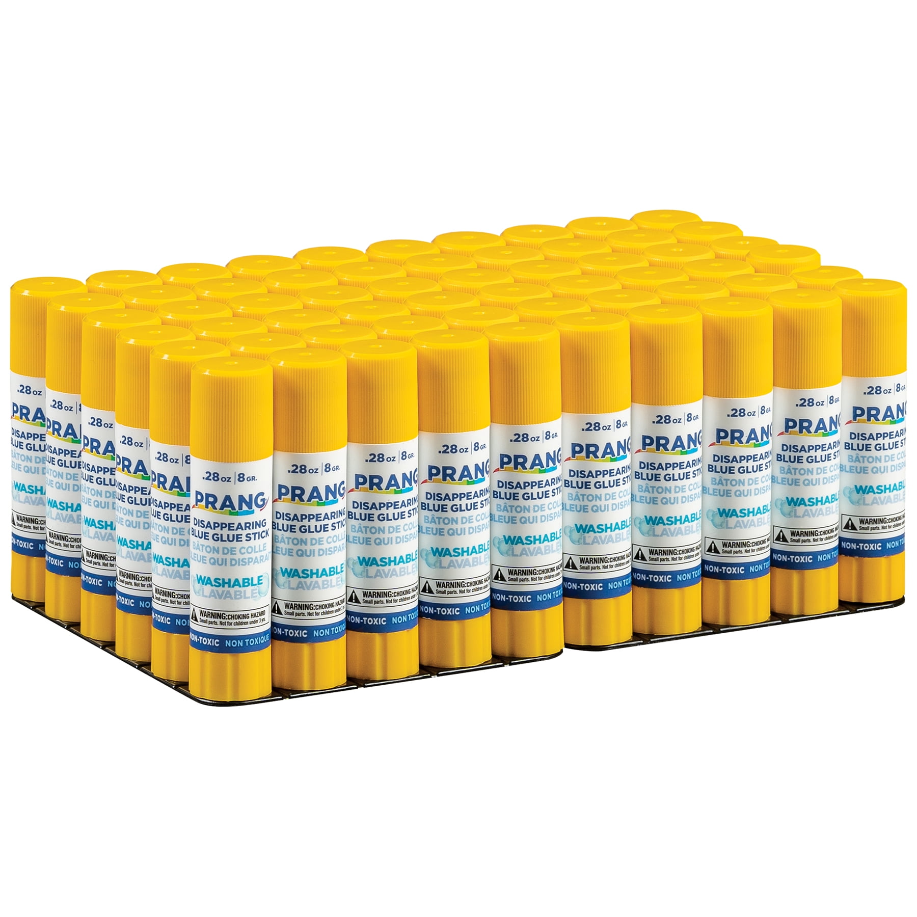 Prang Disappearing Blue Glue Sticks, Washable, .28oz, 60 Count