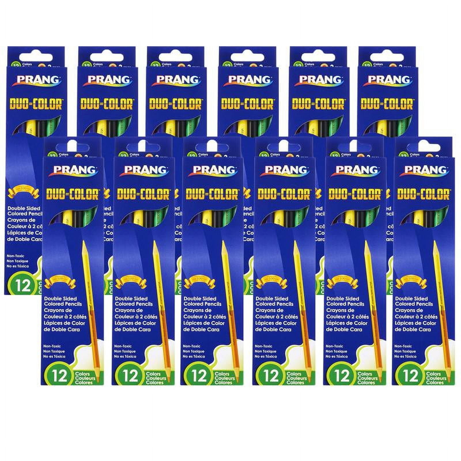 Prang Duo Colored Pencils, 12 Color Set (72 Count)