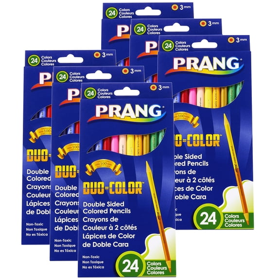 Prang Duo Colored Pencils, 24 Color Set (72 Count)
