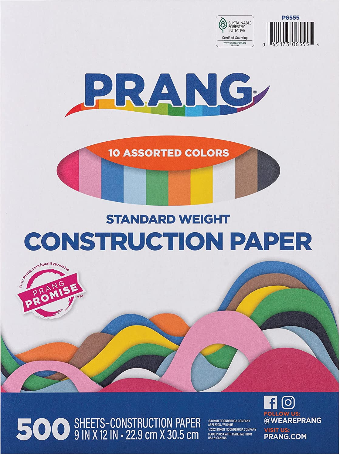 Prang (Formerly Art Street) Construction Paper, 10 Assorted Colors