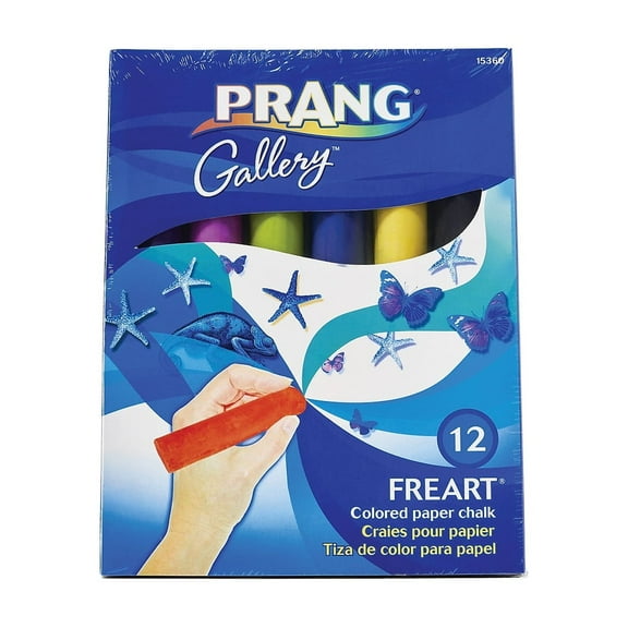 Prang Freart Colored Paper Chalk Set, 12-Colors