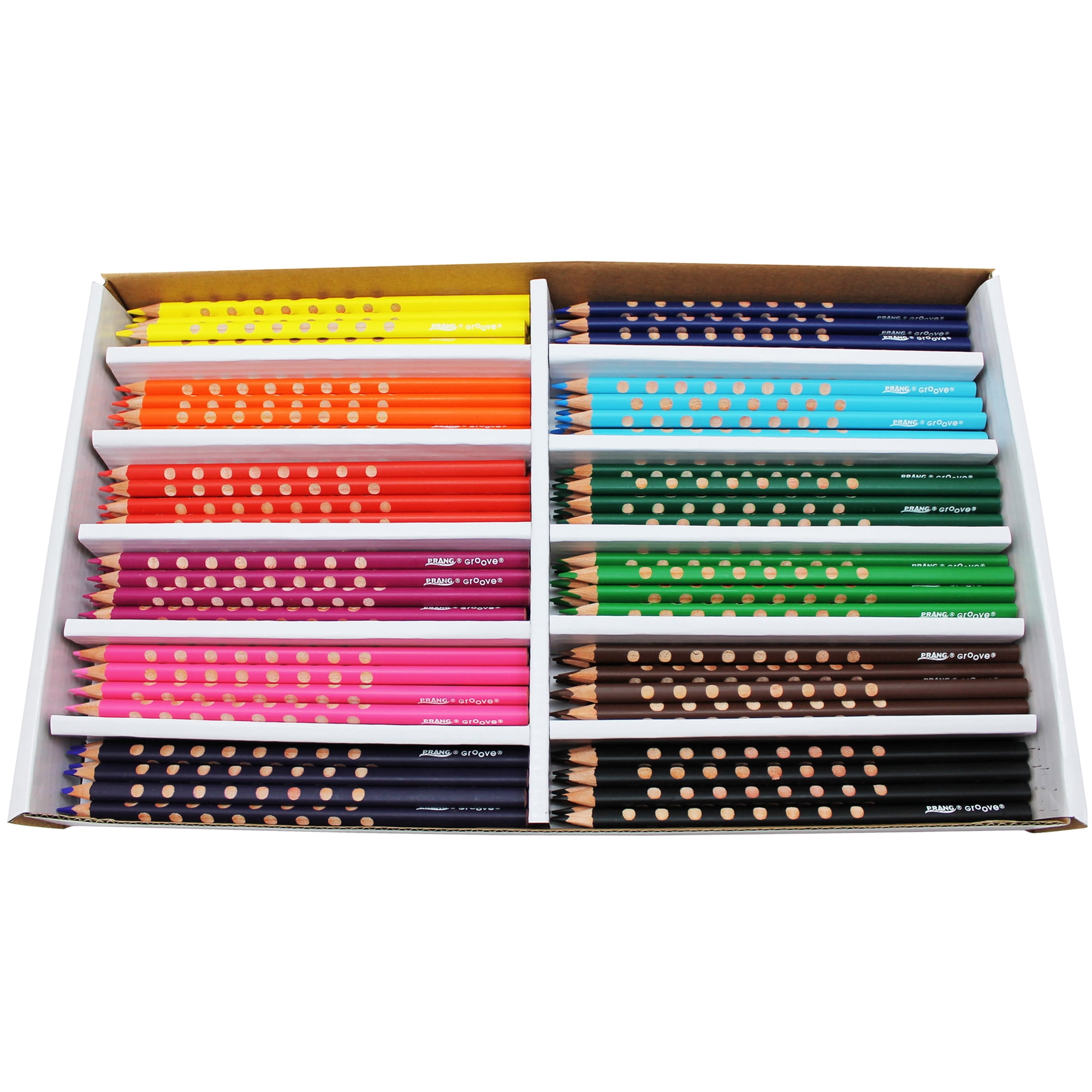 Prang® Groove™ Colored Pencils, 144/Box