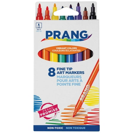 Prang Classic Art Markers, Fine Tip, Assorted Colors, Set of 8