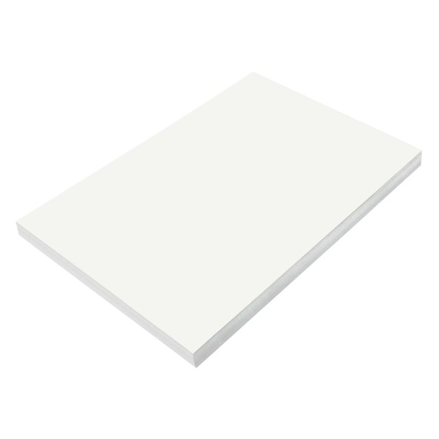 Prang Medium Weight Construction Paper, 12 x 18 Inches, White, Pack of