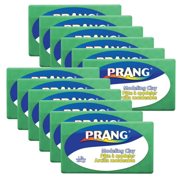 Prang Modeling Clay, 1 lb. Per Pack, Green, Pack of 12