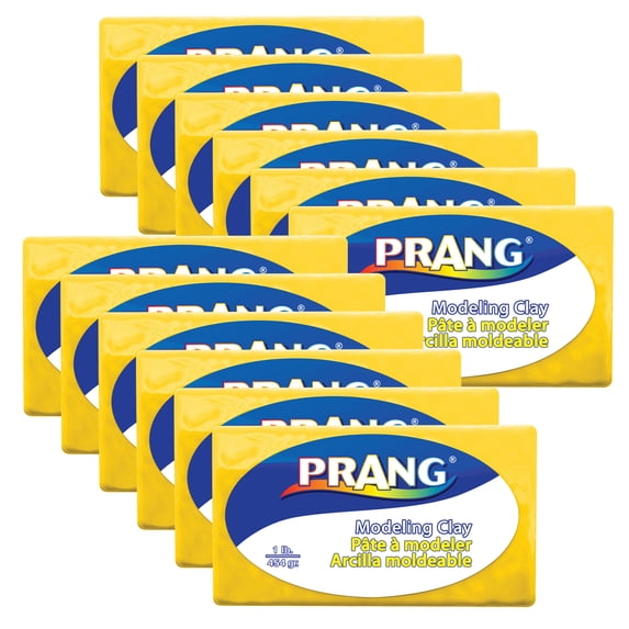 Prang Modeling Clay, 1 lb. Per Pack, Yellow, Pack of 12