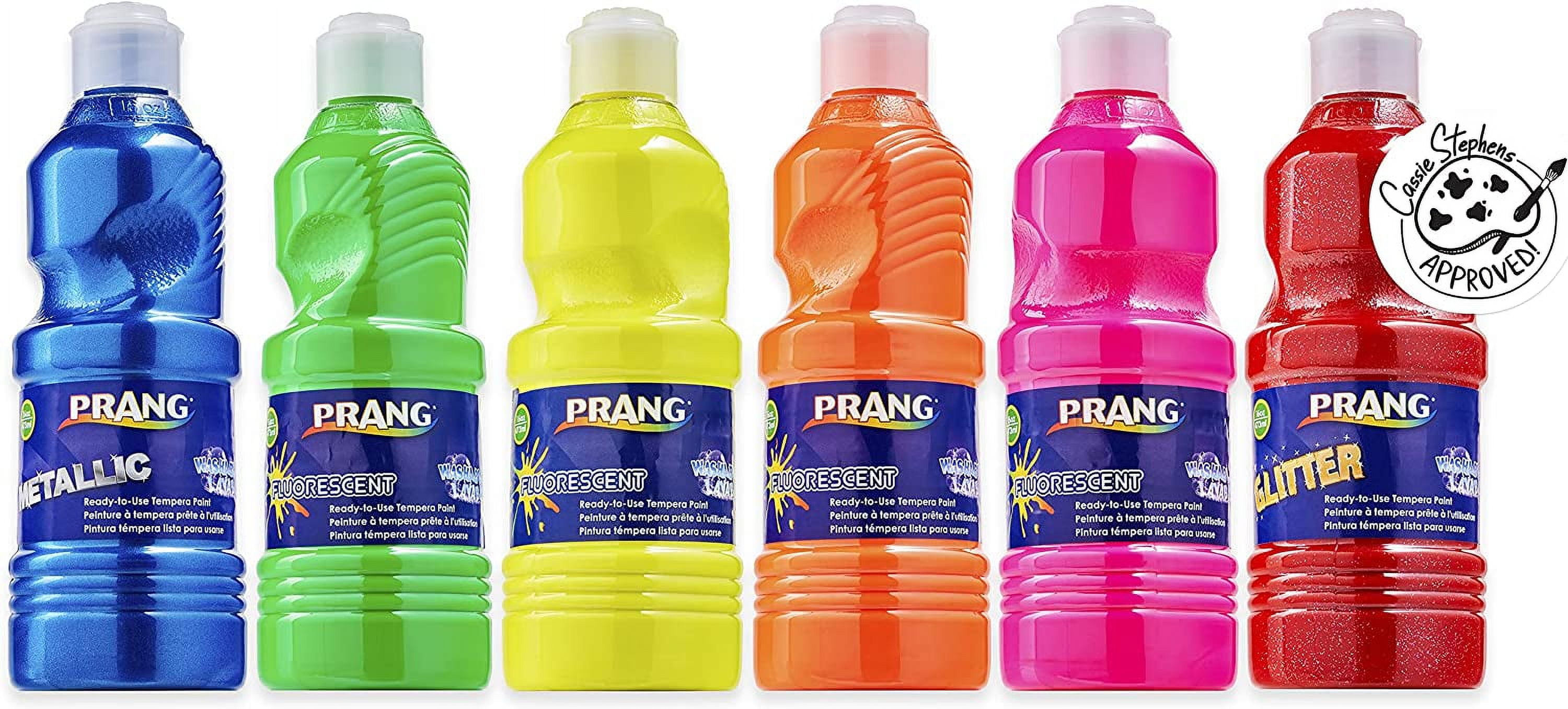 Prang Power Fluorescent Set Tempera Paint, 1 Pound (Pack of 6