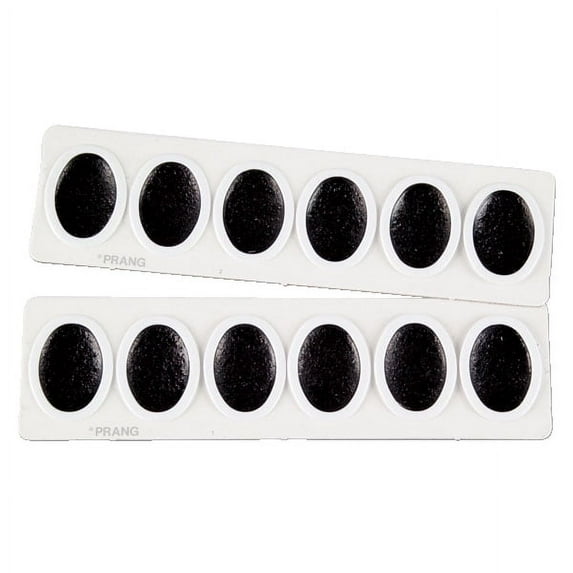 Prang Semi-Moist Watercolor Paint Refill, Oval Pan, Black, 12 Pans