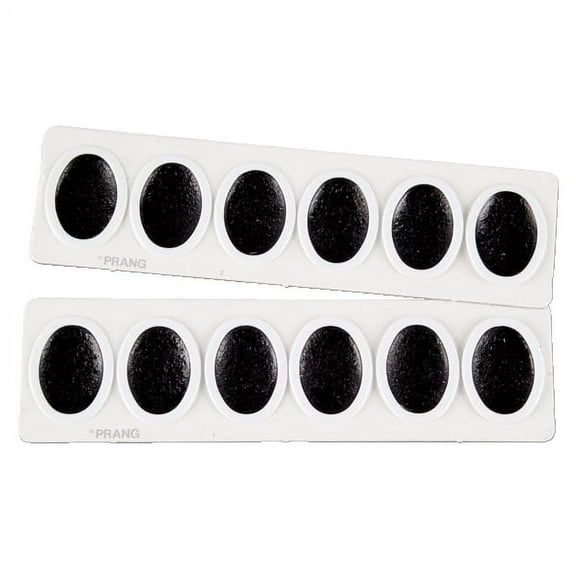 Prang Semi-Moist Watercolor Paint Refill, Oval Pan, Black, 12 Pans