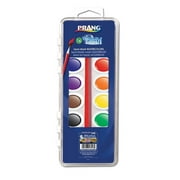 Oval Pan Watercolors - Washable - 16 Color w/ Brush