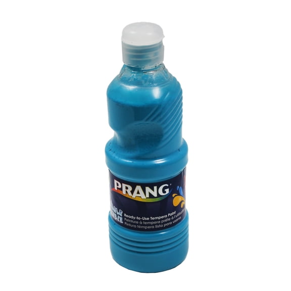 Prang Washable 16 oz Paint, Turquoise Blue, Set of 12